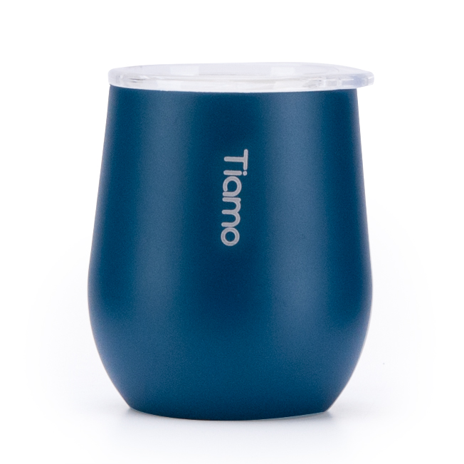 Tiamo 陶瓷塗層保溫弧形杯 200ml 藍  |保溫杯 / 保溫瓶 / 保溫壺