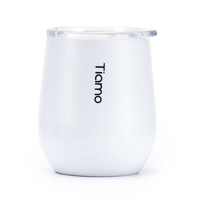 Tiamo 陶瓷塗層保溫弧形杯 200ml 白  |保溫杯 / 保溫瓶 / 保溫壺