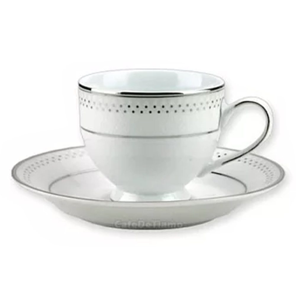 J12-31WH白瓷咖啡杯盤組5客 165cc