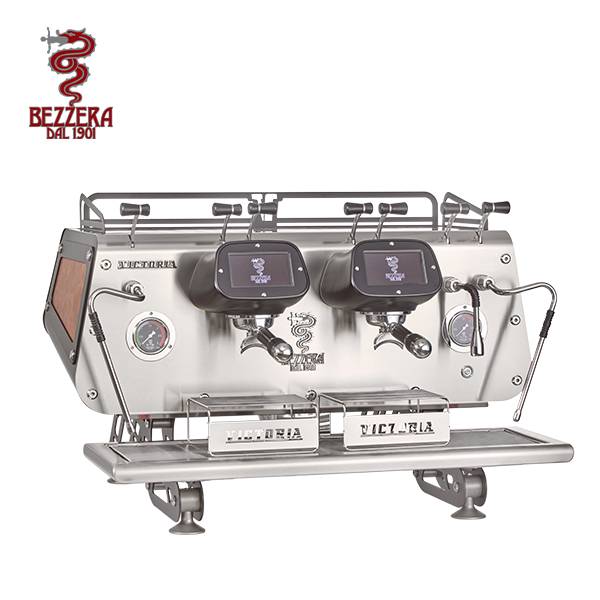 BEZZERA VICTORIA 雙孔營業用咖啡機 220V (黑+木紋版, 迴轉式幫浦)