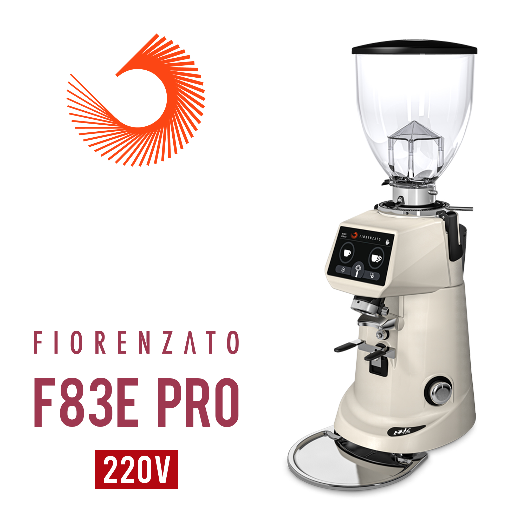 Fiorenzato F83E PRO 營業用磨豆機220V 珍珠白  |營業用磨豆機
