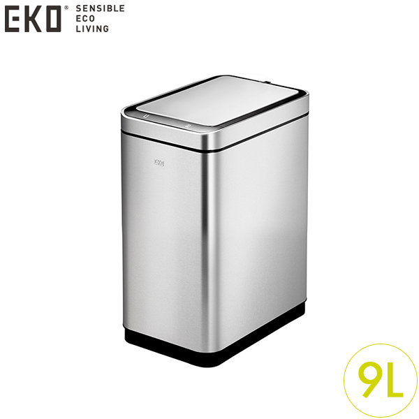 防疫免接觸！EKO 新幻影 智能感應環境桶 9L 砂鋼 EK9287MT-9L  |Eko 電動垃圾桶