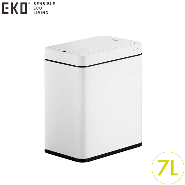 防疫免接觸！EKO 倩影SLIM智能感應環境桶 7L 啞光白 EK9230RP-MW-7L  |Eko 電動垃圾桶