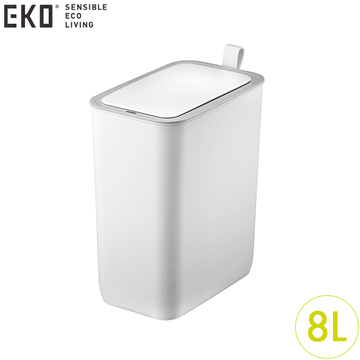 防疫免接觸！EKO 莫蘭 智能感應環境桶 8L 白 EK6287P-WH-8L  |智能感應垃圾桶
