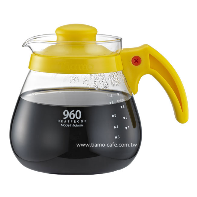【停產】Tiamo 分享款咖啡玻璃壺 花茶壺 960cc SGS測試合格  |【停產】非電器產品
