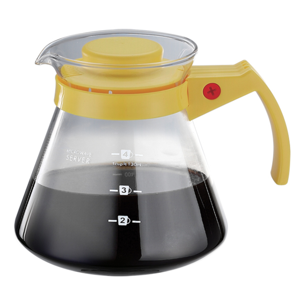 【停產】Tiamo 玻璃咖啡壺 450cc 黃色  |【停產】非電器產品