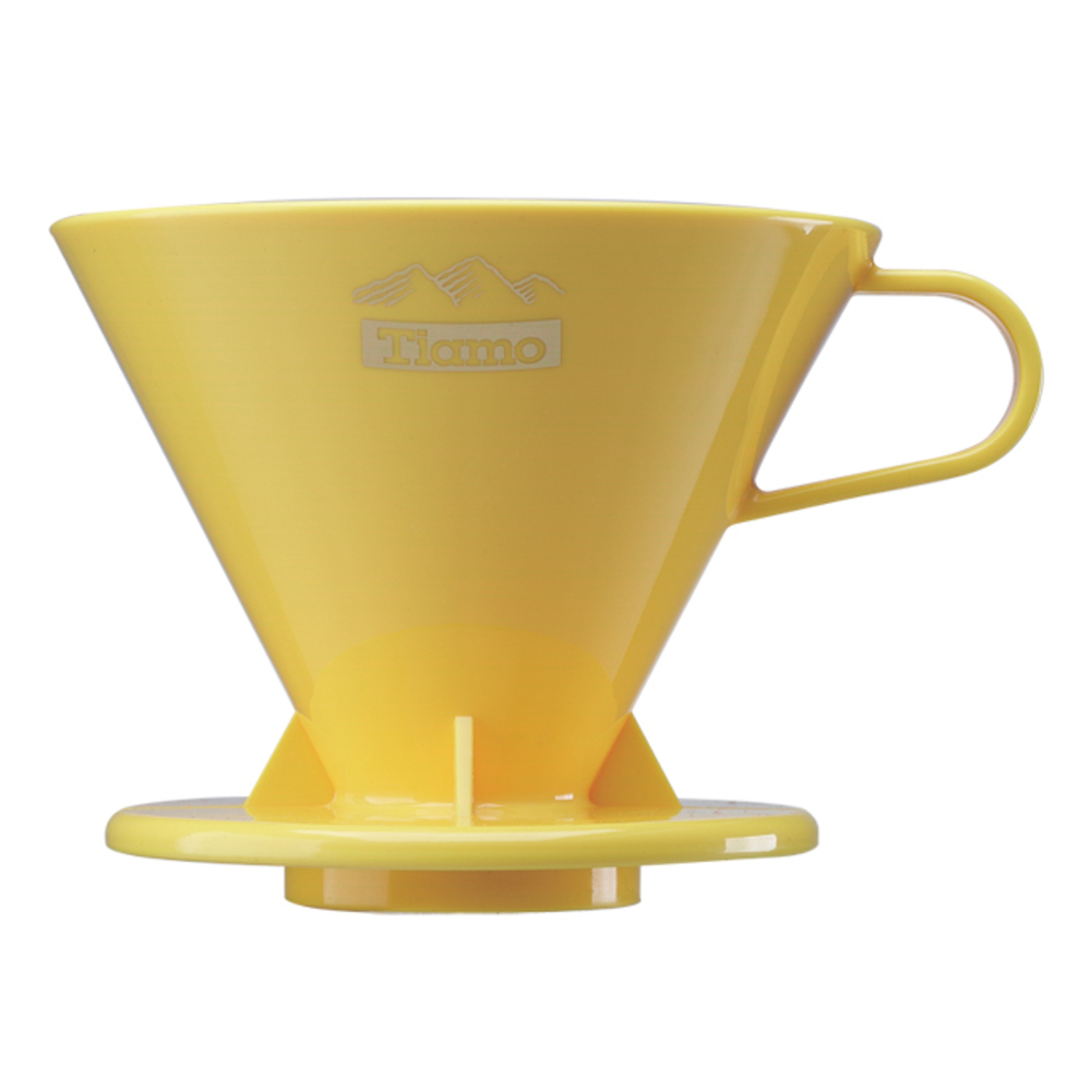 【停產】Tiamo V01 圓錐PP濾器 (黃) 附量匙  |【停產】非電器產品