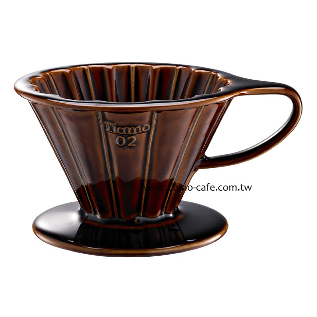 【停產】TIAMO V02花漾陶瓷咖啡濾器組 (咖啡))附濾紙量匙滴水盤  |【停產】非電器產品