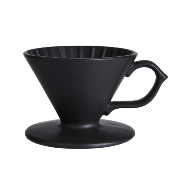 V01手作陶瓷咖啡濾器(黑)  |錐型咖啡濾杯 / 濾紙