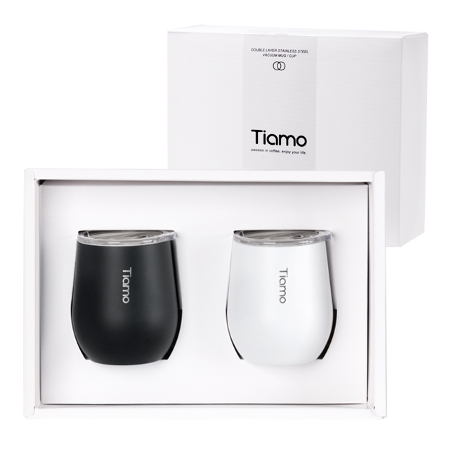 Tiamo 對杯禮盒 - 陶瓷塗層真空保溫弧形杯 200ml  |吉時好禮！禮盒專區